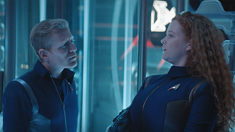 Stamets calms Tilly down with a song before trying his best to not lobotomize her.